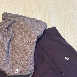 Lululemon Athletica Lot (purple leggings and gray shorts)